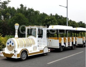 China Tren sin rieles del Kiddie del carnaval del tren del paseo de los modelos interesantes de la antigüedad para los parques de atracciones fábrica