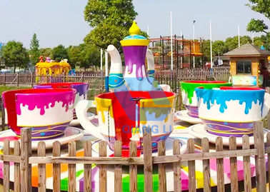 China El parque temático anti de la corrosión monta 24 mini paseos del carnaval de la taza de té de la música de Seater fábrica