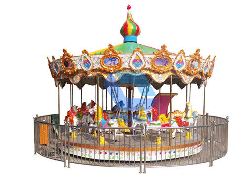 Mini pequeños felices portátiles al aire libre van carrusel de la ronda para los juegos del carnaval de los niños
